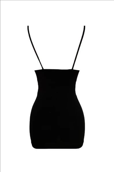 ERDEM İÇ GİYİM Erdem Siyah Dantelli Pedli Seamless Atlet 602 - Resim 2