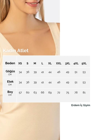 ERDEM İÇ GİYİM Erdem Ten Seamless Straples Atlet 604 - Resim 3