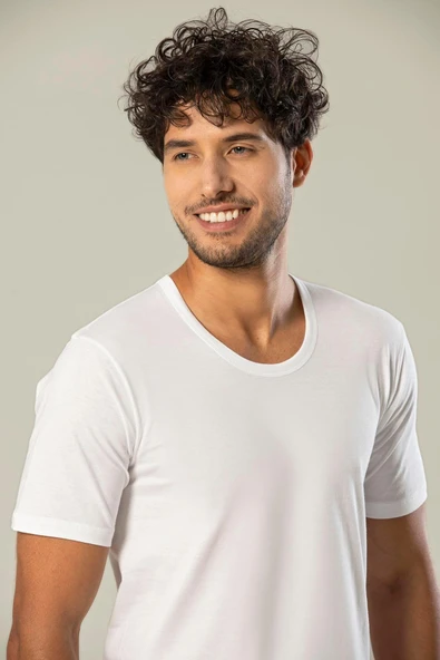 ERDEM İÇ GİYİM Erdem Beyaz Penye O Yaka Tişört 1150 - 2
