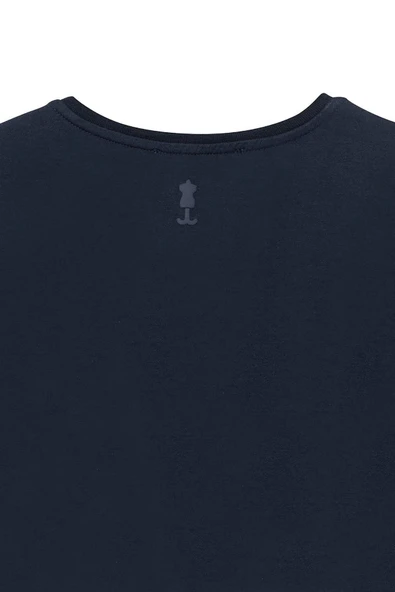 Weweus Lacivert Logolu Erkek Modal Basic Tişört 239 - Resim 7