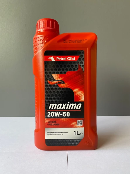 Petrol Ofisi Maxima 20W-50 1 Litre Motor Yağı (07/2025 Üretim)
