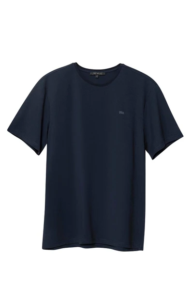 Weweus Lacivert Logolu Erkek Modal Basic Tişört 239 - Resim 6
