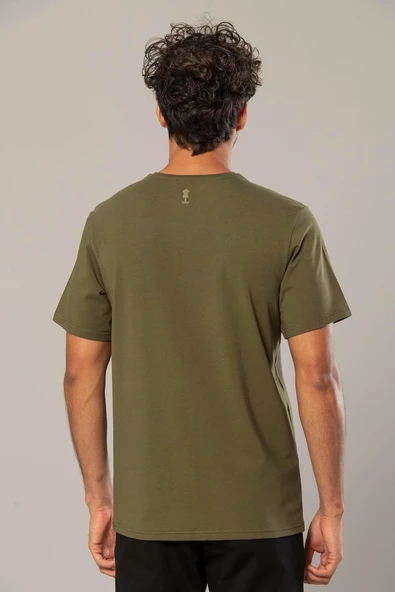 Weweus Haki Logolu Erkek Modal Basic Tişört 239 - Resim 3
