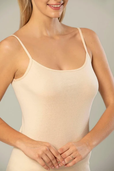 ERDEM İÇ GİYİM Erdem Ten Pamuklu Atlet Ribana Atlet 2153 - Resim 2