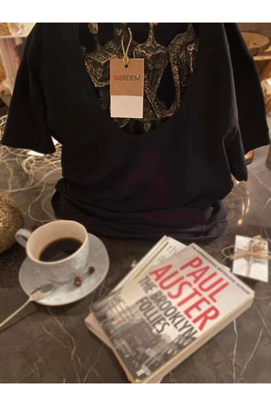 ERDEM İÇ GİYİM Erdem Siyah Derin V-yaka Tişört 2059 - Resim 2