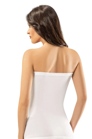 ERDEM İÇ GİYİM Erdem Beyaz Seamless Straples Atlet 604 - Resim 4