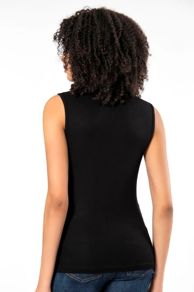 ERDEM İÇ GİYİM Weweus Siyah Sıfır Kol Boğazlı Body 2112 - Resim 2