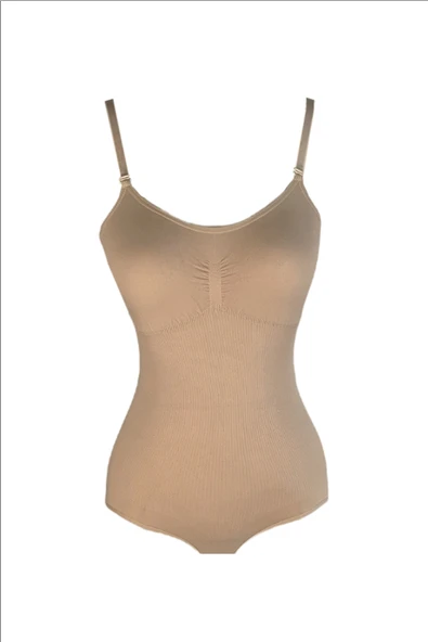 ERDEM İÇ GİYİM Erdem Ten Seamless Ince Askılı Kancalı Body 617 - 1