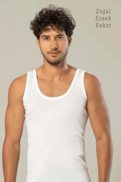 ERDEM İÇ GİYİM Weweus 3'lü Beyaz Süper Ince Erkek Doğal Bambu Lüks Atlet 11143 - 4