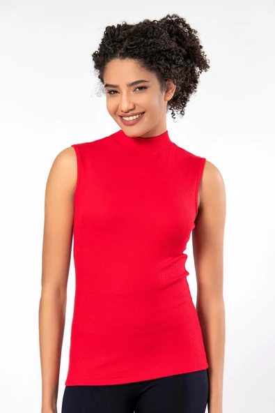 ERDEM İÇ GİYİM Weweus Kırmızı Sıfır Kol Boğazlı Body 2112 - Resim 3