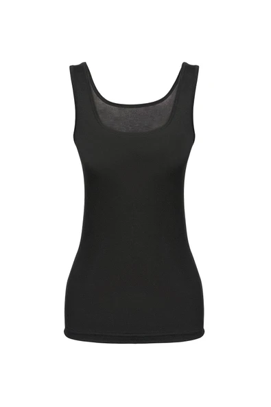 Weweus 3'lü Siyah Micro Modal Premium Kadın Atlet Tshirt Body 21103 - Resim 6