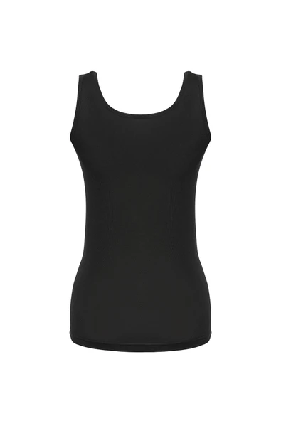 Weweus 3'lü Siyah Micro Modal Premium Kadın Atlet Tshirt Body 21103 - Resim 5