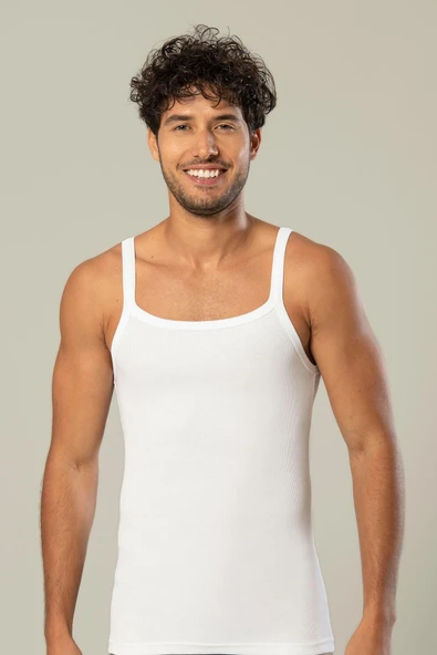 ERDEM İÇ GİYİM Erdem Beyaz Ince Askılı Erkek Kaşkorse Atlet 1117 ürün görseli