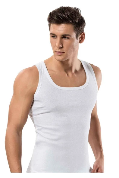 Erdem Fitilli Kaşkorse Erkek Atlet Beyaz 1128 ürün görseli