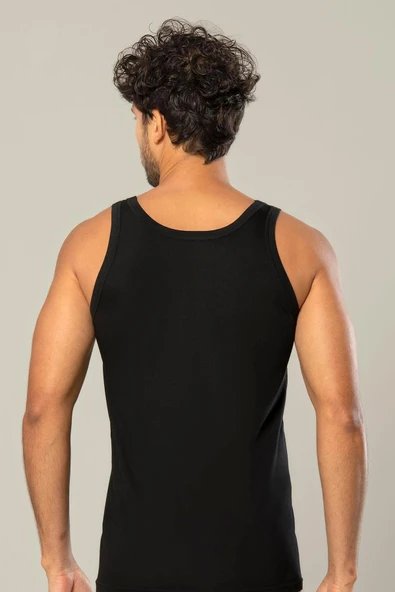 ERDEM İÇ GİYİM Erdem 3'lü Siyah Gold Modal Atlet 15503 - Resim 4