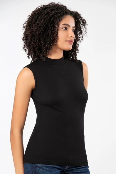ERDEM İÇ GİYİM Weweus Siyah Sıfır Kol Boğazlı Body 2112 - Resim 4