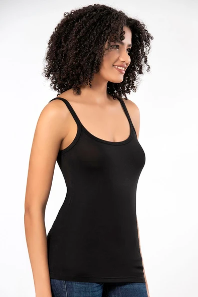 ERDEM İÇ GİYİM Weweus 3'lü Siyah Süper Ince Doğal Bambu Lüks Askılı Atlet 231203bmb - Resim 6