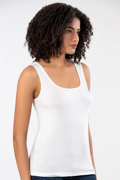 ERDEM İÇ GİYİM Weweus 3'lü Beyaz Süper Ince Doğal Bambu Lüks Atlet Tshirt Body 2311 - Resim 4