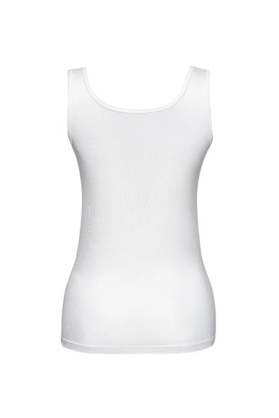 Weweus 3'lü Beyaz Micro Modal Premium Kadın Atlet Tshirt Body 21103 - Resim 7