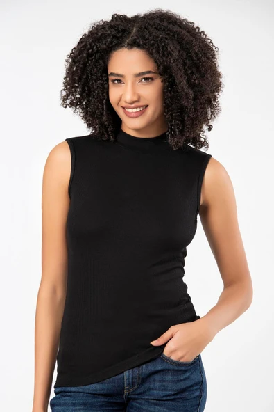 ERDEM İÇ GİYİM Weweus Siyah Sıfır Kol Boğazlı Body 2112 - Resim 3