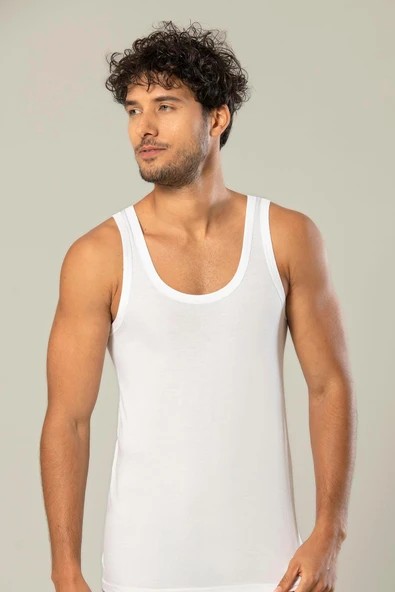 ERDEM İÇ GİYİM Erdem Beyaz Gold Modal Atlet 1550 - Resim 2