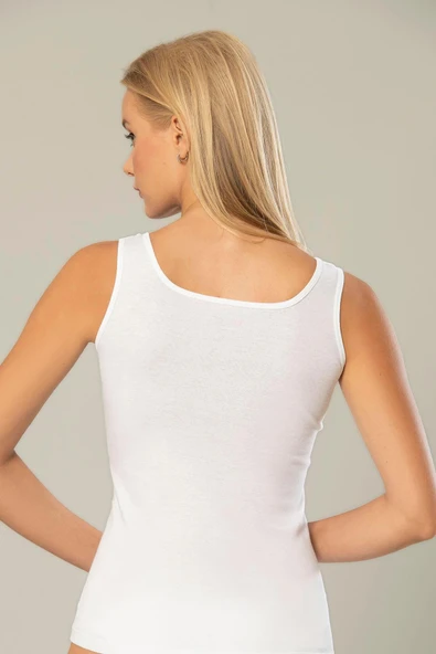 ERDEM İÇ GİYİM Erdem Beyaz Ribana Atlet 2105 - Resim 3