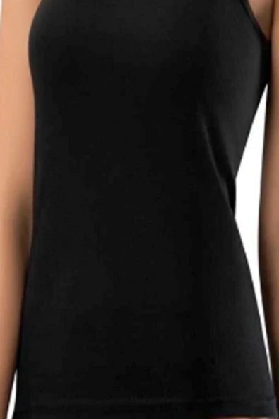 Erdem Kadın Siyah Pamuk İp Askılı Atlet 3'Lü Paket - Resim 2