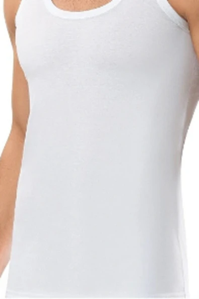 Erdem 1100 Erkek 6' Lı %100 Pamuk Beyaz Penye Atlet - Resim 2