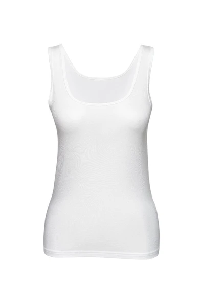 Weweus 3'lü Beyaz Micro Modal Premium Kadın Atlet Tshirt Body 21103 - Resim 6