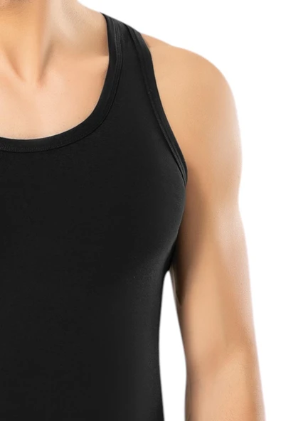 ERDEM İÇ GİYİM Weweus Siyah Erkek Süper Ince Doğal Bambu Lüks Sporcu Atlet 1115 - Resim 5