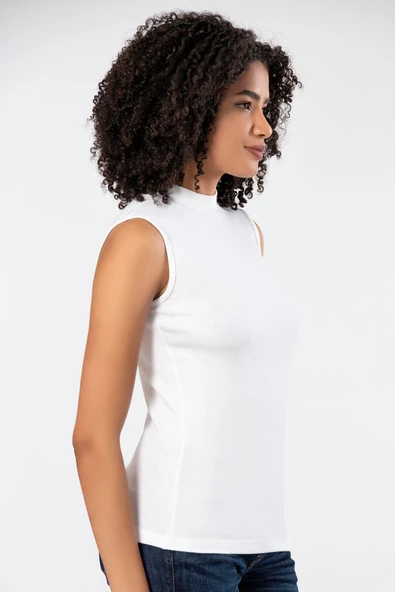 ERDEM İÇ GİYİM Weweus Beyaz Sıfır Kol Boğazlı Body 2112 - Resim 3