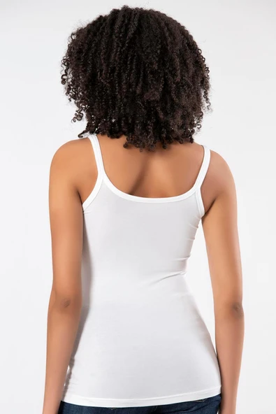 ERDEM İÇ GİYİM Weweus 3'lü Beyaz Süper Ince Doğal Bambu Lüks Askılı Atlet Tshirt Body 231203bmb - Resim 5