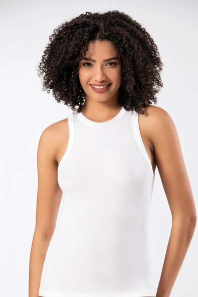 ERDEM İÇ GİYİM Weweus Beyaz Viskon Kaşkorse Halter Yaka Yumuşak Dokulu Atlet Body Tişört 2107 ürün görseli