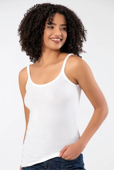 ERDEM İÇ GİYİM Weweus 3'lü Beyaz Süper Ince Doğal Bambu Lüks Askılı Atlet Tshirt Body 231203bmb - 2