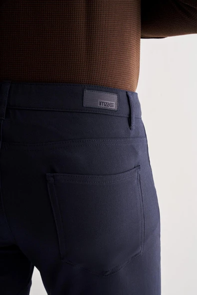 Lacivert 5 Cep  Düz Paça Esnek Slim Fit  Casual Pantolon 1003255157 - 5