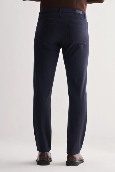 Lacivert 5 Cep  Düz Paça Esnek Slim Fit  Casual Pantolon 1003255157 - 4