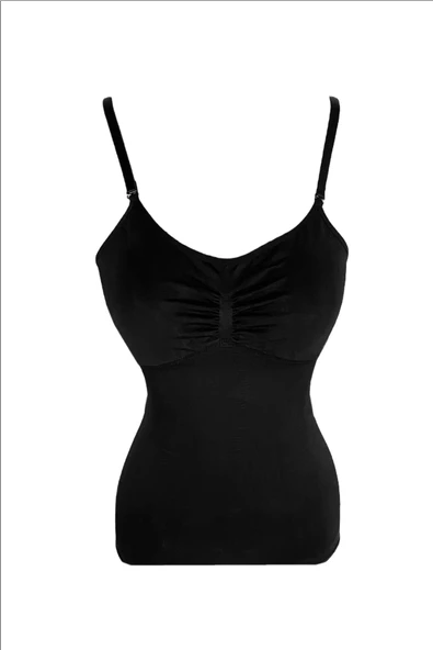 ERDEM İÇ GİYİM Erdem Siyah Seamless Ince Askılı Kancalı Body 617 ürün görseli