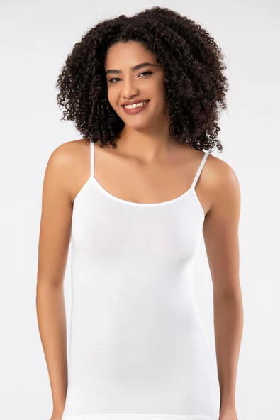 ERDEM İÇ GİYİM Weweus 3'lü Beyaz Süper Ince Doğal Bambu Lüks Ip Askılı Atlet Tshirt Body 2310 - Resim 7