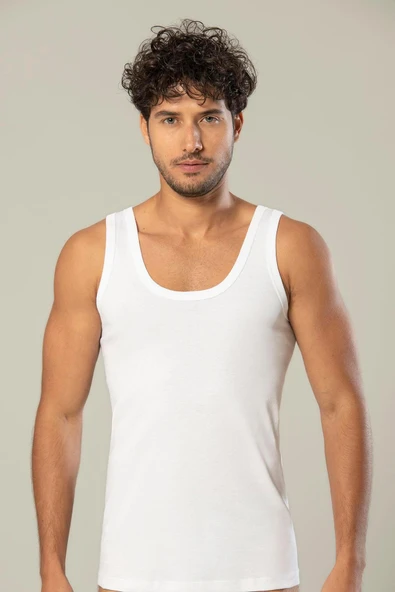 ERDEM İÇ GİYİM Erdem 3'lü Erkek Ribana Atlet 1110SBG - Resim 5