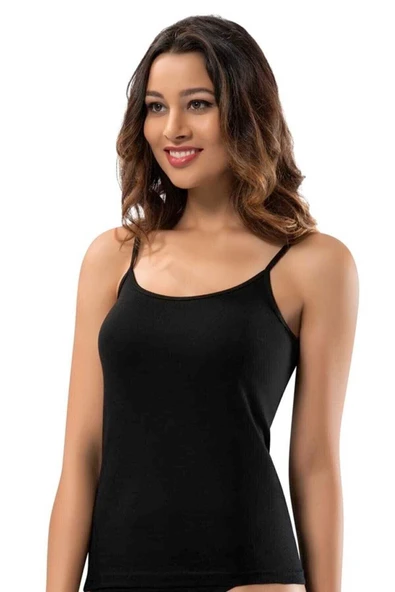 Erdem Kadın Siyah Pamuk İp Askılı Atlet 3'Lü Paket ürün görseli