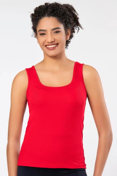 ERDEM İÇ GİYİM Erdem Weweus Kırmızı Viskon Kaşkorse Yumuşak Dokulu Atlet Body Tişört 2106 ürün görseli