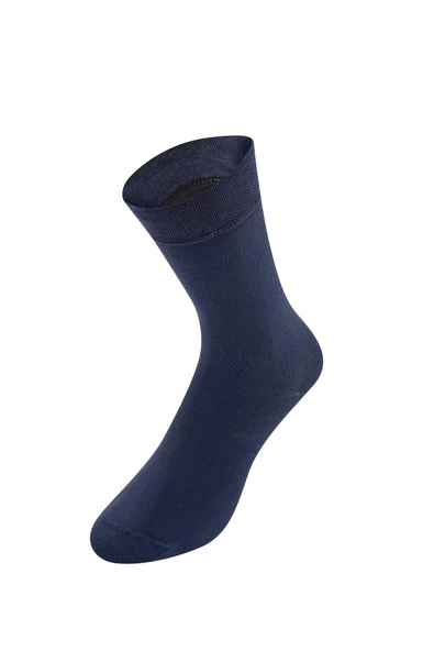 Weweus Erkek Lacivert Doğal Süper Ince Bambu Lüks Çorap 269l - Resim 4