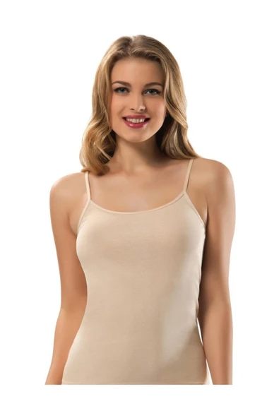 Erdem 2153 Kadın Ten Ip Askılı Kaşkorse Atlet Yüzde Yüz Pamuk 3 Lü Paket ürün görseli