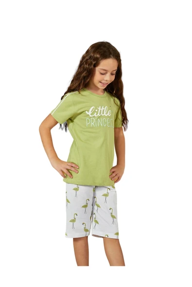 Weweus Yeşil Kız Çocuk Pijama Takımı 822 - 1