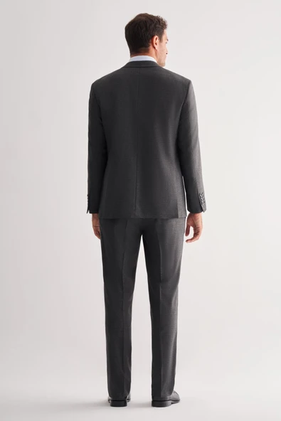 Koyu Antrasit 4 Drop Comfort Fit Classic Takım Elbise 1001255121 - 4