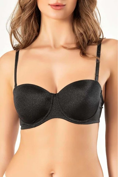 ERDEM İÇ GİYİM Weweus Siyah B Cup Dolgulu Parlak Sütyen 2539 ürün görseli