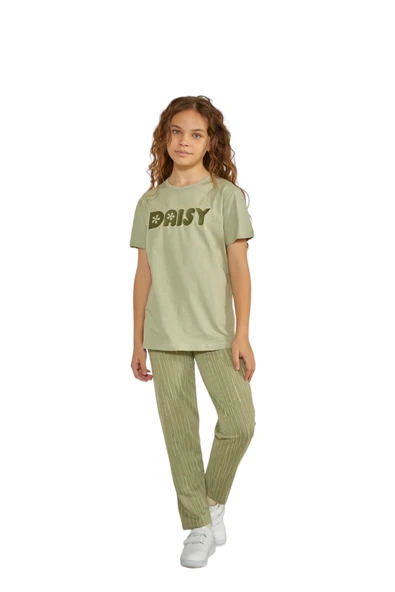 Yeşil Kız Çocuk Pijama Takımı 802 ürün görseli