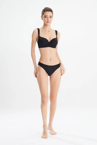 Weweus Siyah Pedli Sütyen Külot Takım 2305 - Resim 2