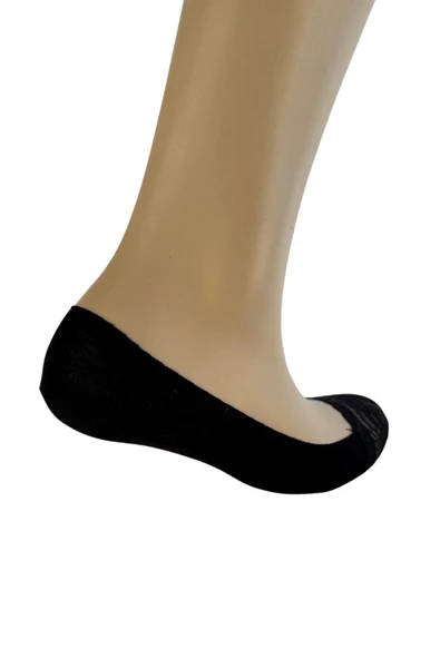 Weweus Kadın Siyah Dantelli Babet Çorap 174 - Resim 4