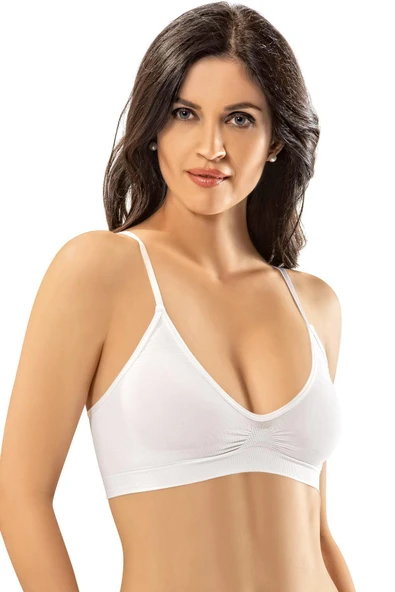 ERDEM İÇ GİYİM Erdem Beyaz Seamless Dekolteli Bustiyer 610 - 1
